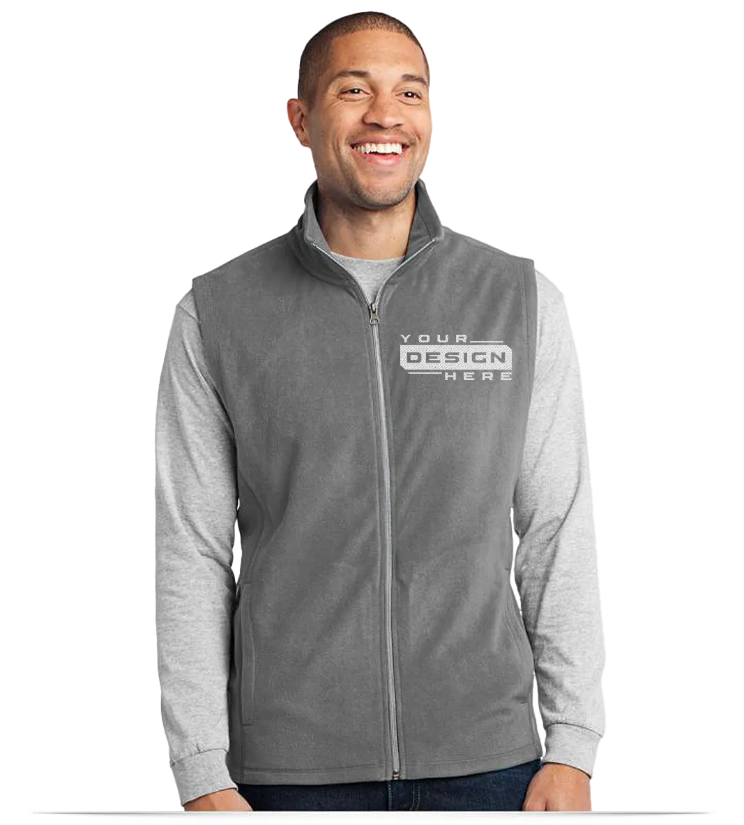 Embroidered Fleece Vests Custom for Men Personalized