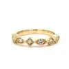 Yellow Round Diamond Stackable Rings