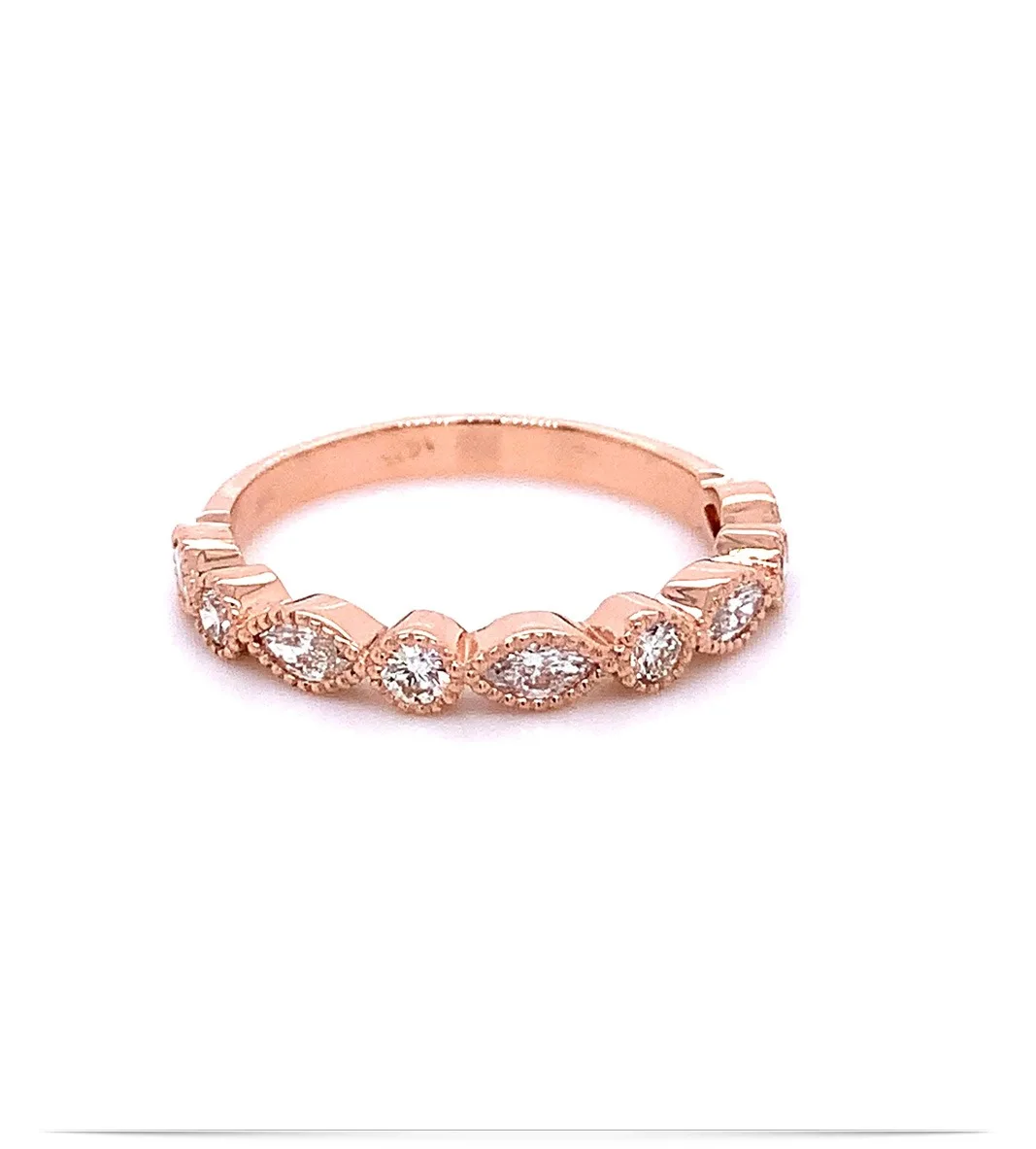 Stackable Round & Marquise Diamond Rings