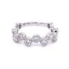 Bezel Twist Stackable Diamond Rings White