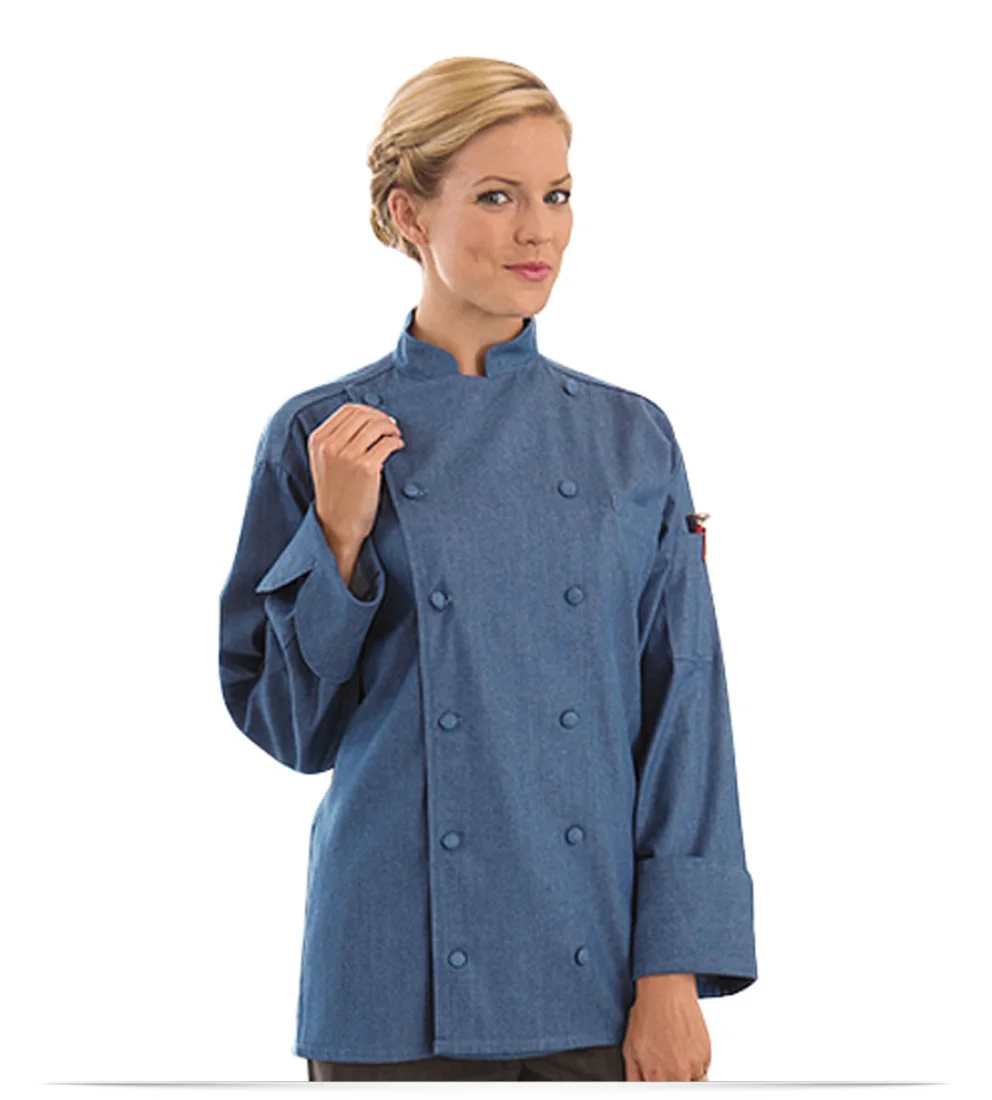 Personalized Chef Jacket Denim