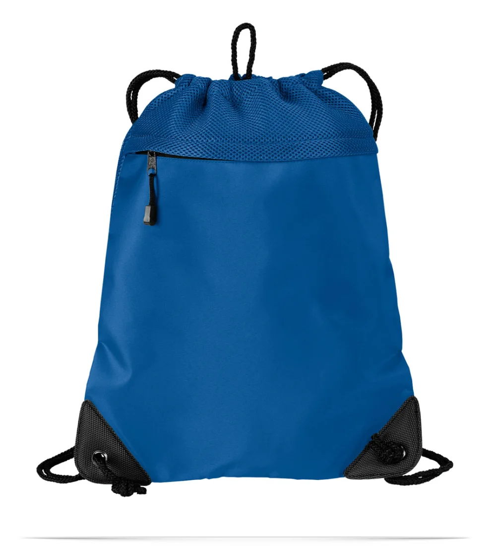 Customize Logo Cinch Bag with Mesh Trim