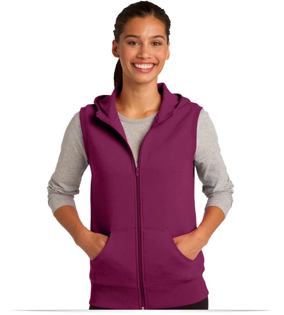 Personalized Sport-Tek Ladies Hooded Fleece Vest