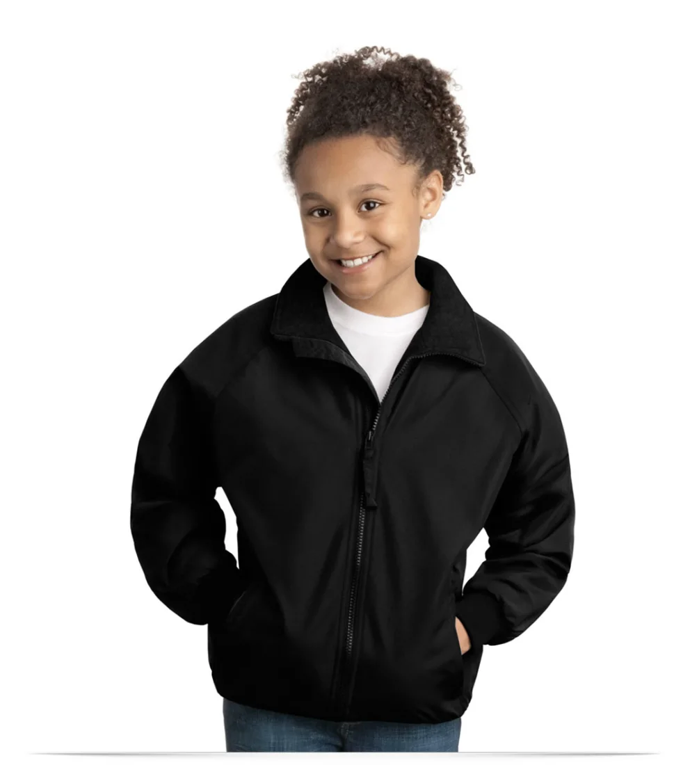 Embroidered Logo Kid’s School Jacket