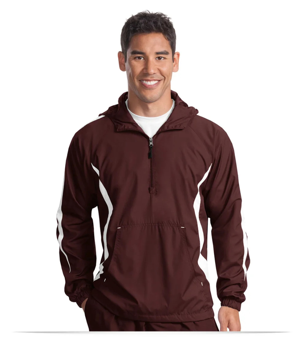Embroidered Custom Logo on Port Authority Anorak Jacket