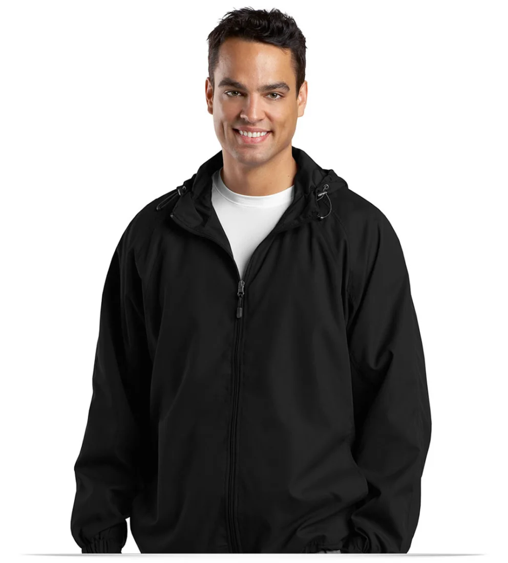 Custom Logo on Hooded Jacket Raglan