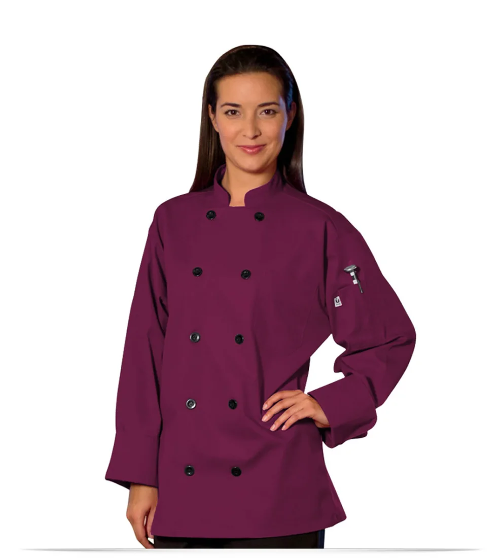 Embroidered 10 Button Custom Logo Chef Jacket