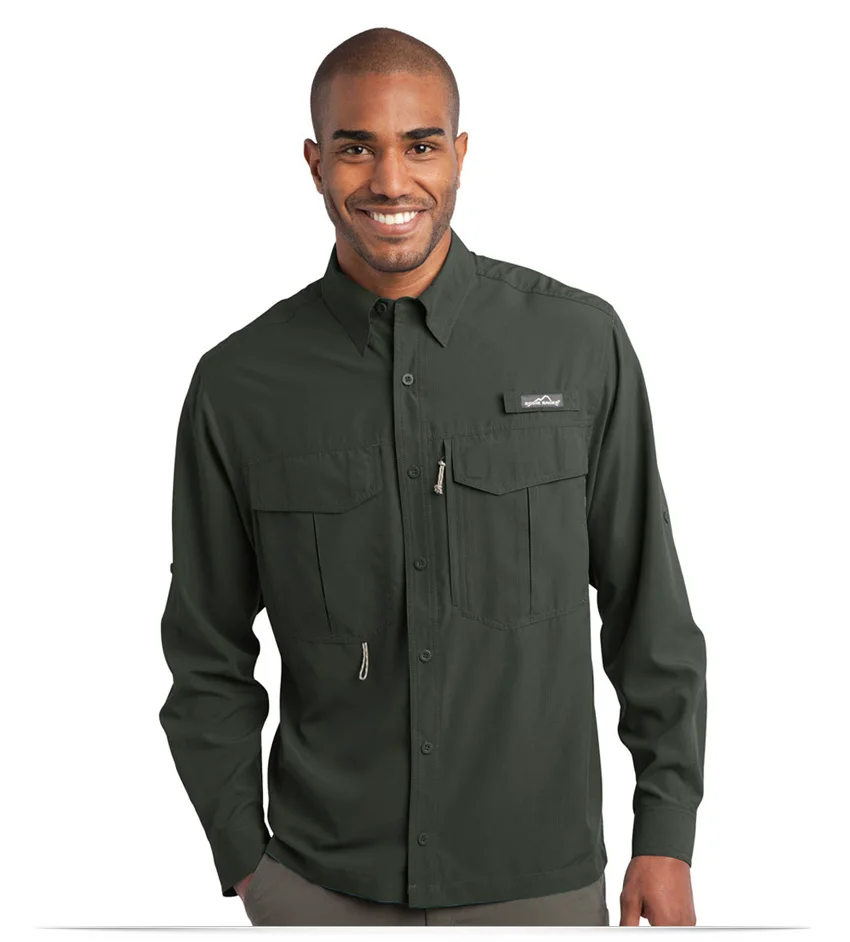 Customize Eddie Bauer Long Sleeve Performance Fishing Shirt