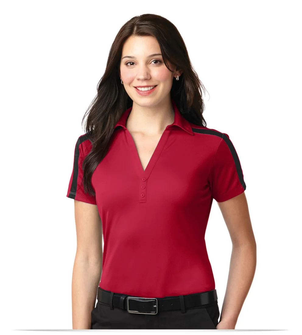 Personalized Port Authority Ladies Dri-Fit Stripe Polo Shirt