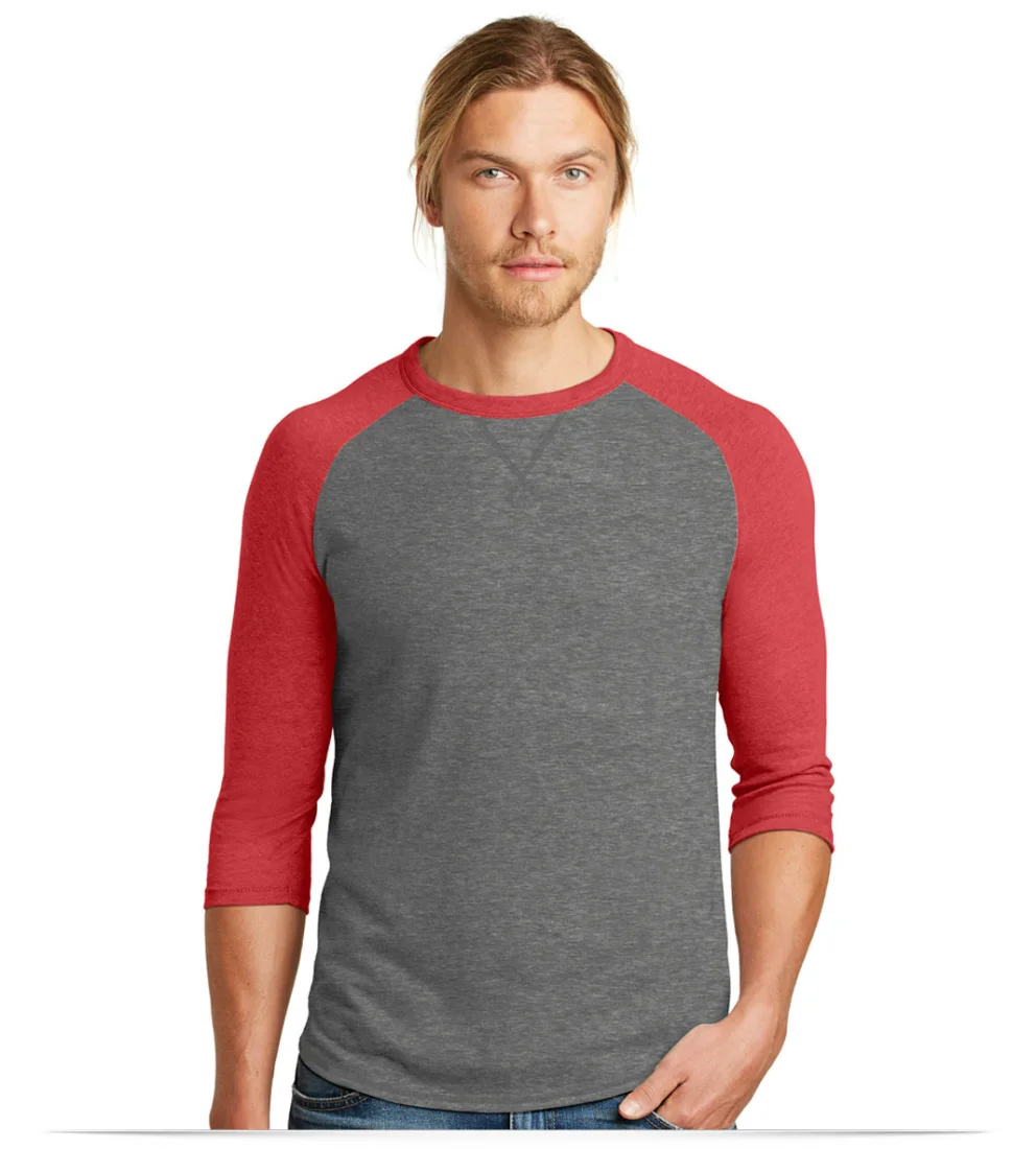 Embroidered Alternative Dugout 3/4-Sleeve Vintage Tee