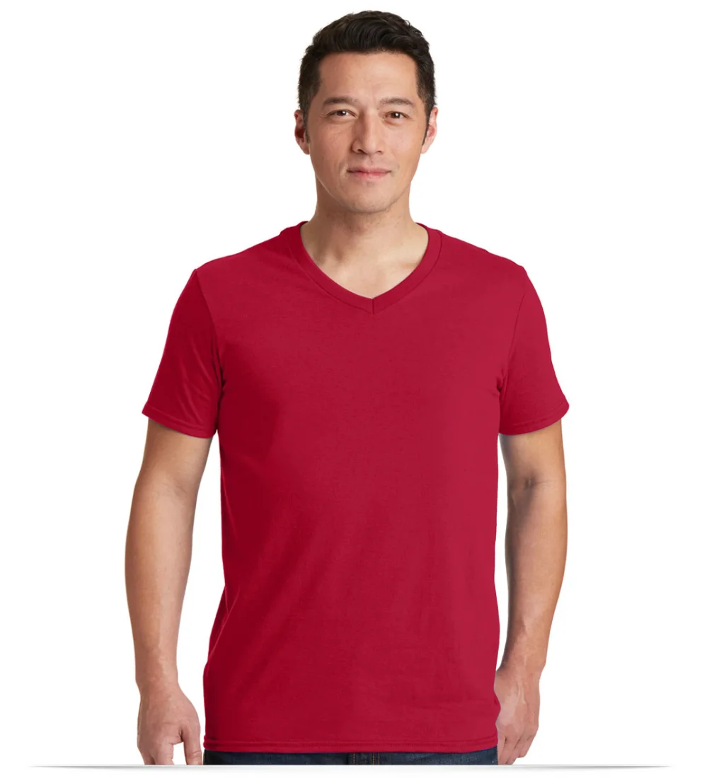 Personalized Logo Gildan V-Neck T-Shirt