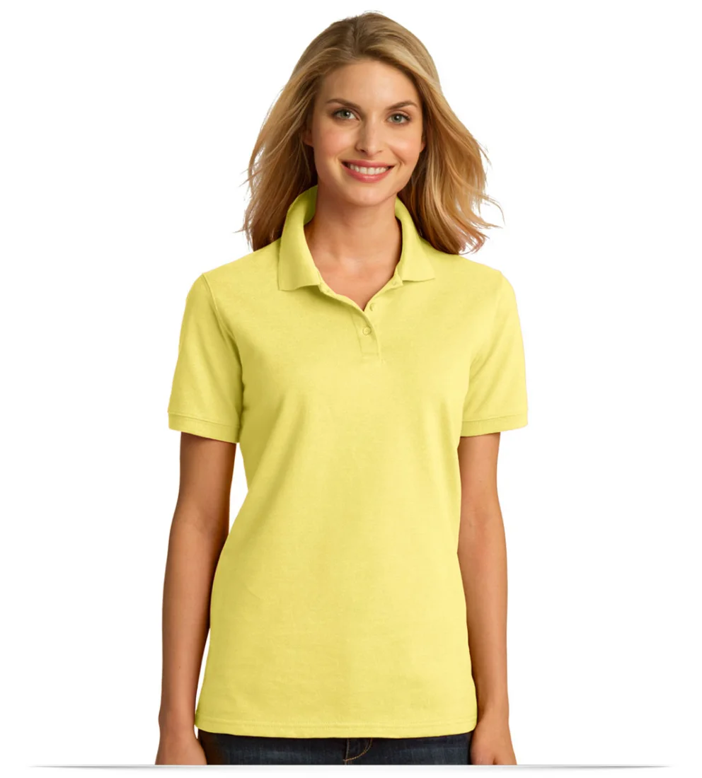 Customize Ladies Ring Spun Pique Polo