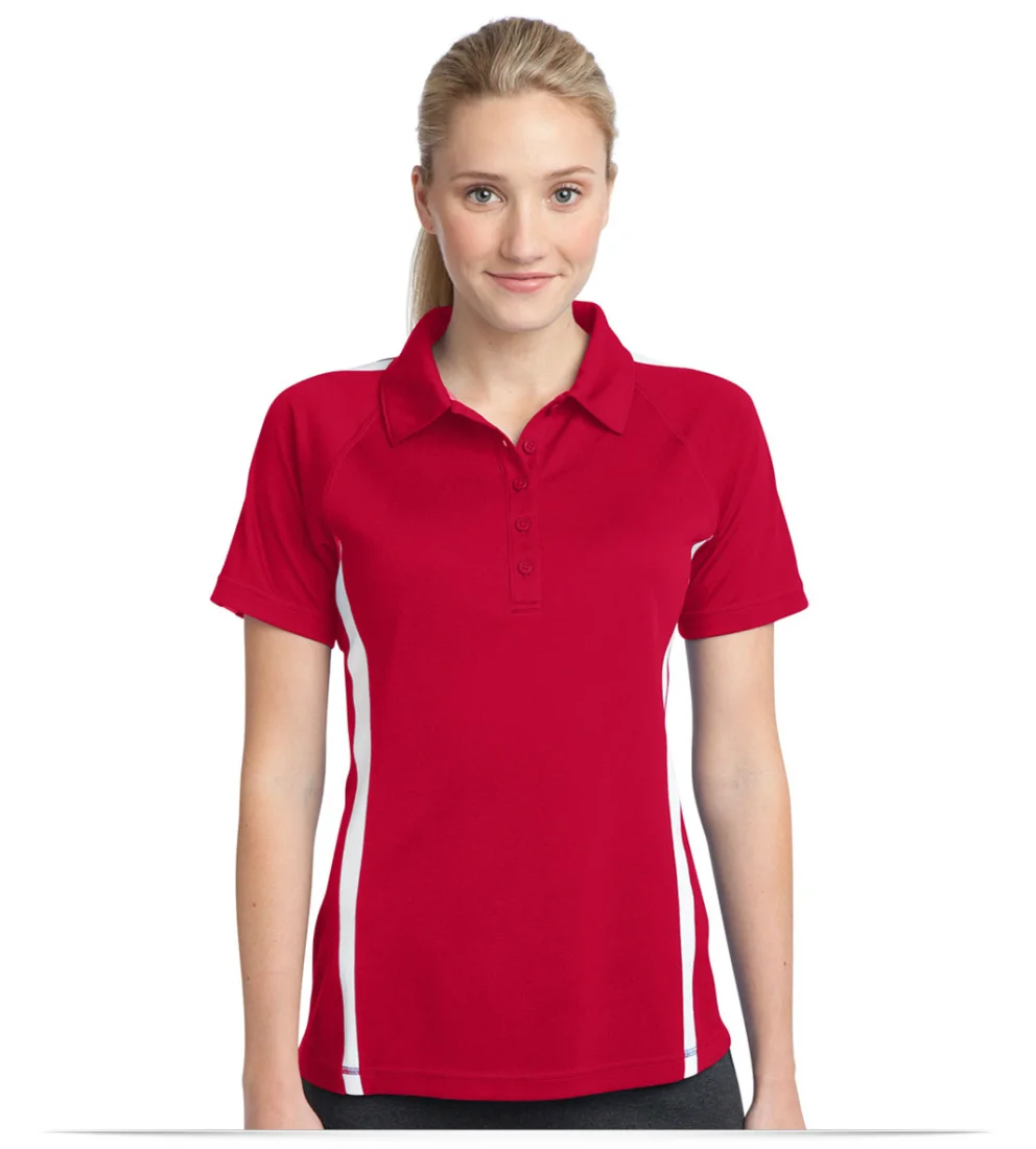 Sport-Tek Ladies Micro-Mesh Colorblock Polo