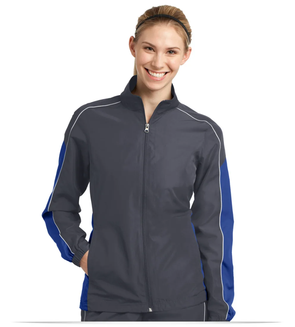 Custom Sport-Tek Ladies Piped Colorblock Wind Jacket