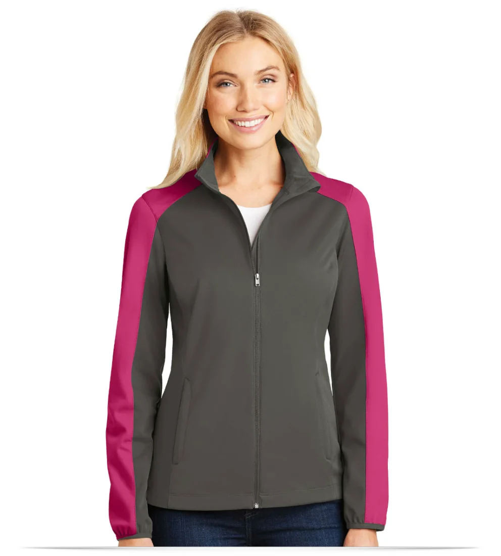 Design Custom Logo Embroidered Women's Softshell Coats