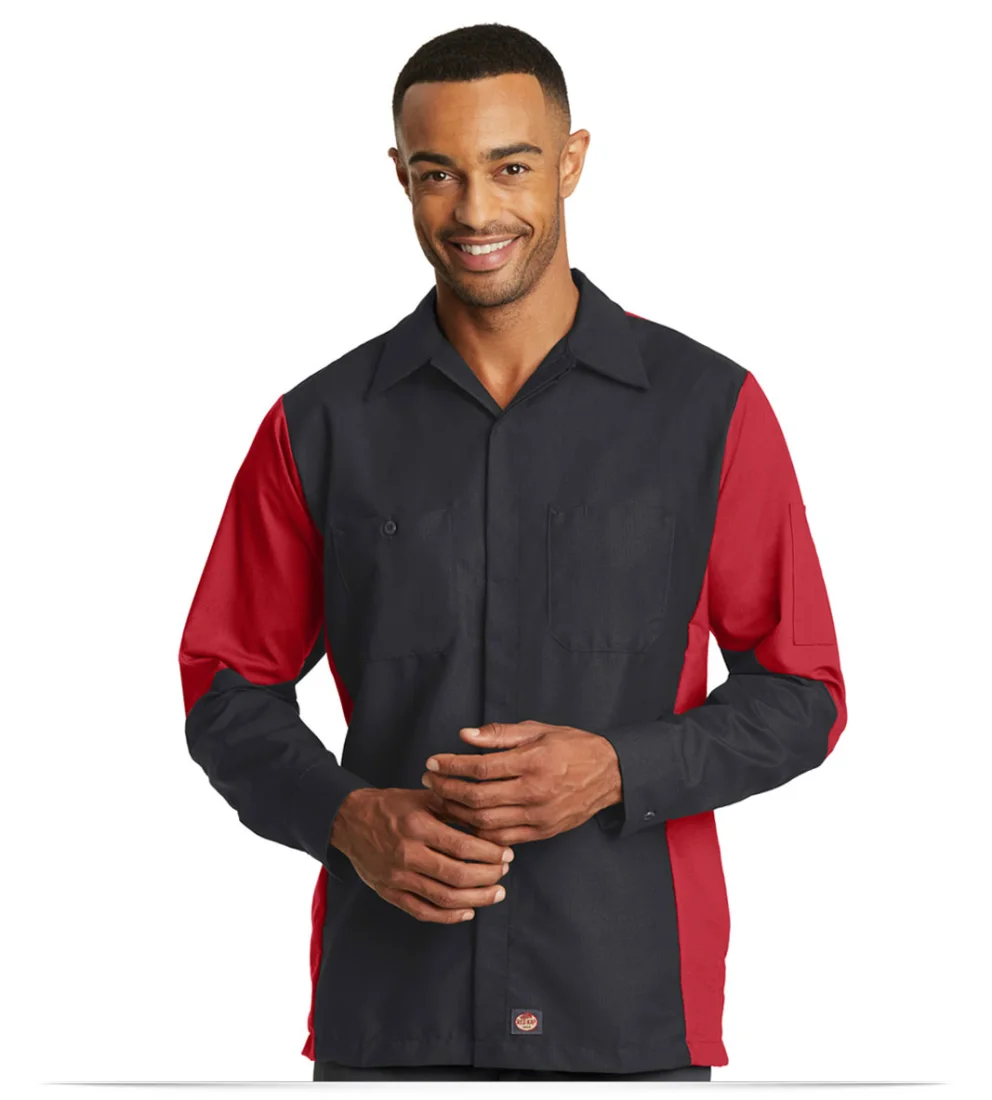 Red Kap Long Sleeve Ripstop Crew Shirt