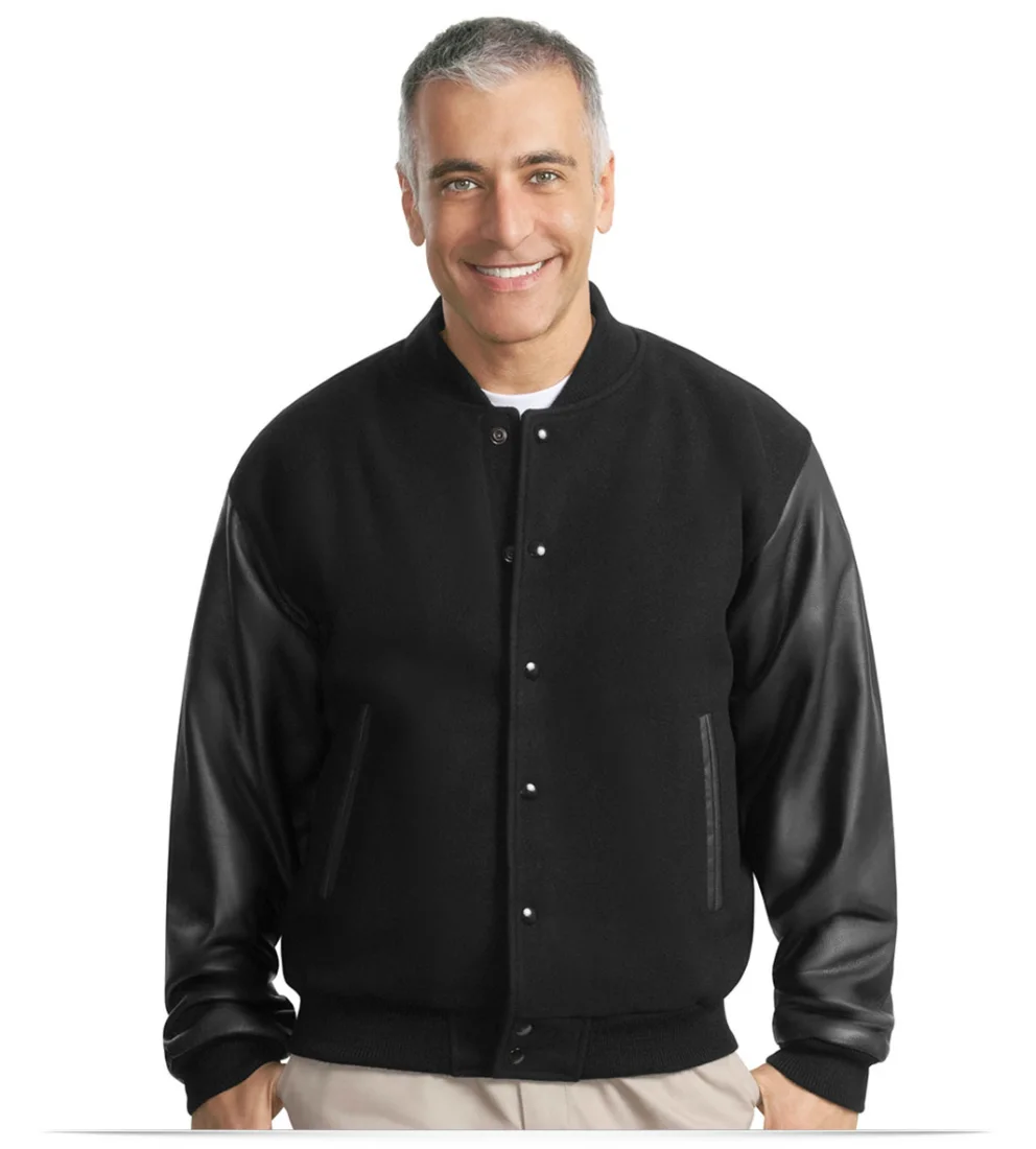 Port Authority Wool and Leather Letterman Jacket