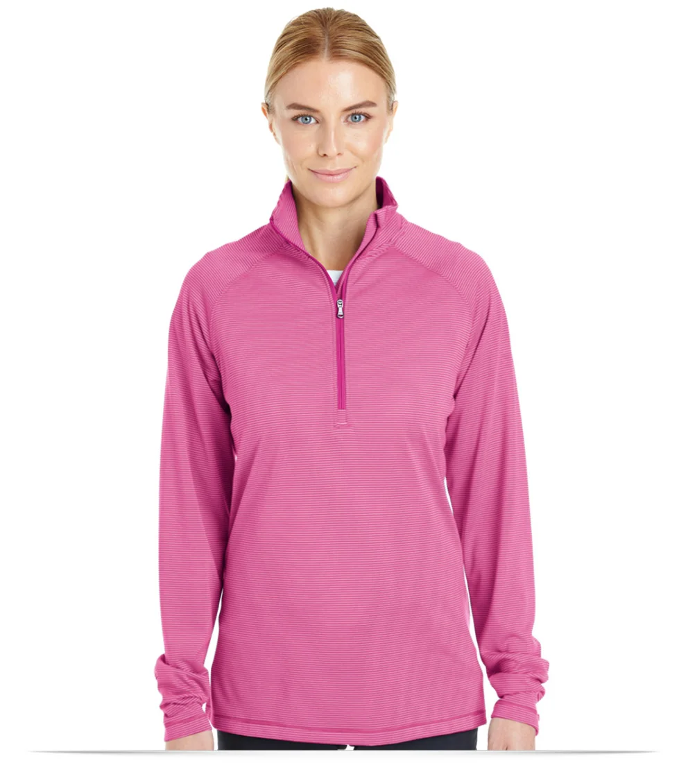 Ladies Stripe Quarter Zip