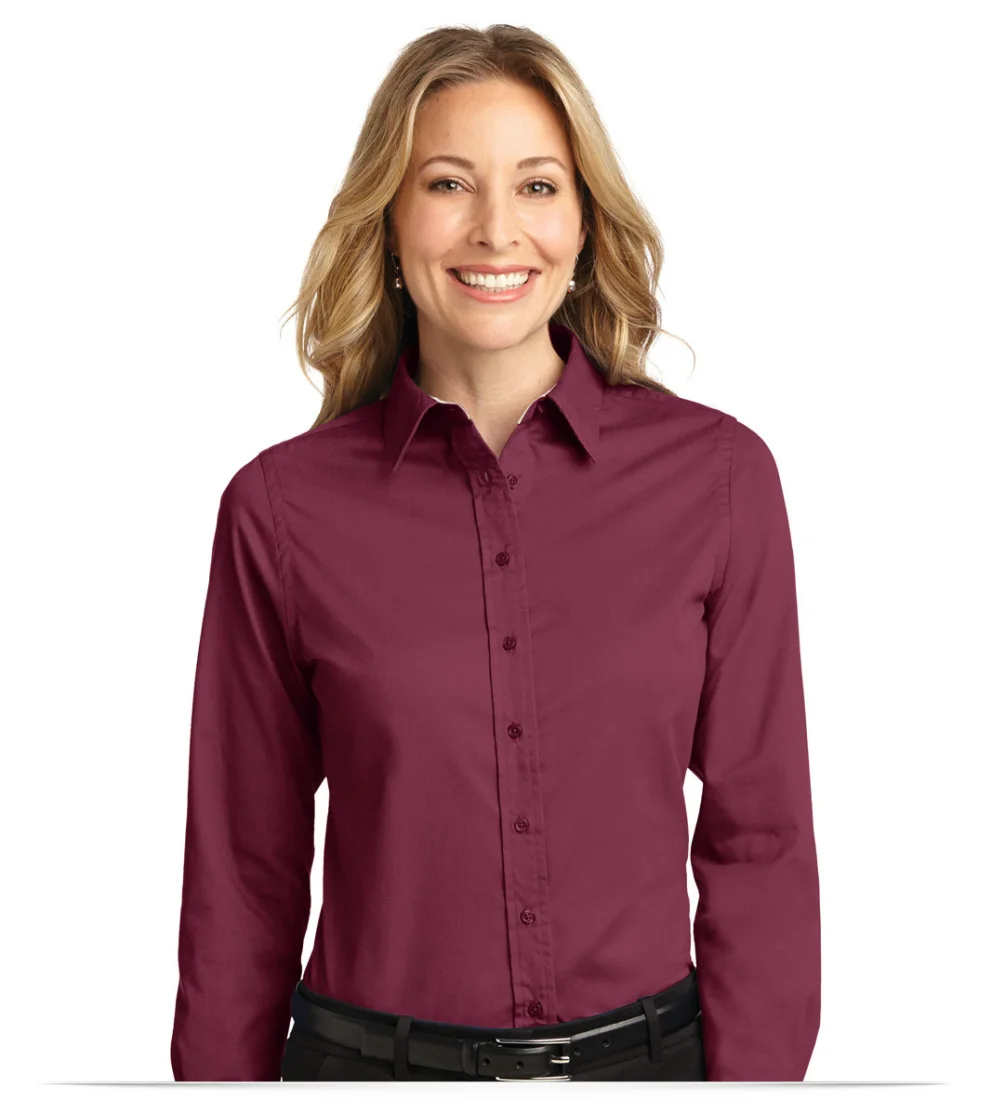 Customize Women’s Long Sleeve Easy Care Twill Shirt