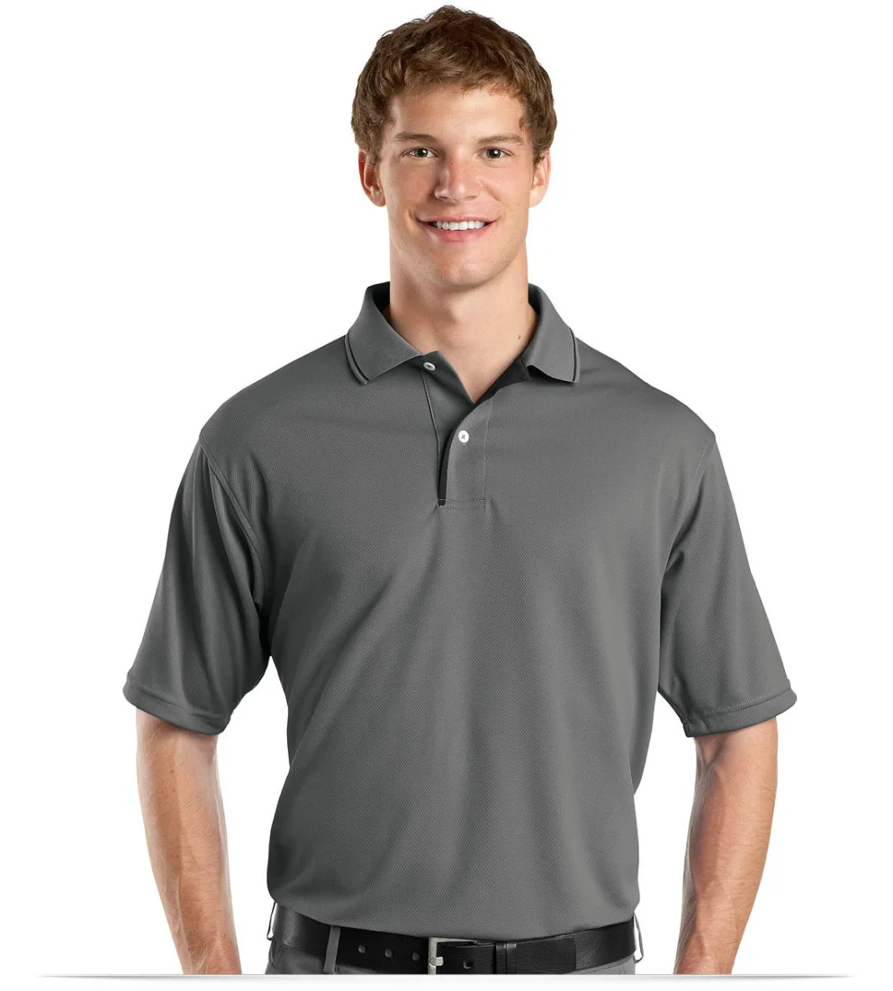 Customize Dri-Mesh Performance Polo shirt with Striped Collar